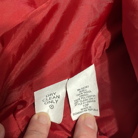 Vintage Red Coat - Stephanie Andrew's - 10P - Picture 13 of 15